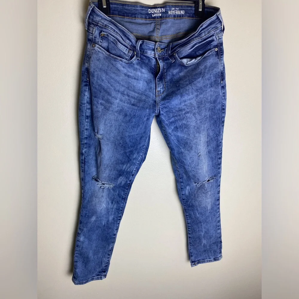 Denizen women Levi Skinny distressed stone wash jeans sz 11/w30. - Picture 1 of 8
